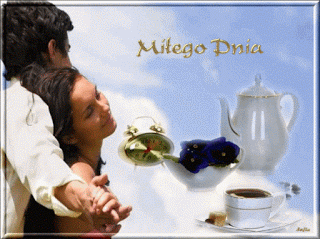 Miłego dnia zakochani kawa